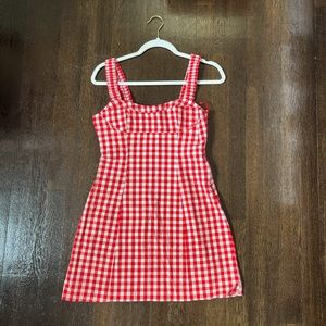 Zara Red Gingham Dress